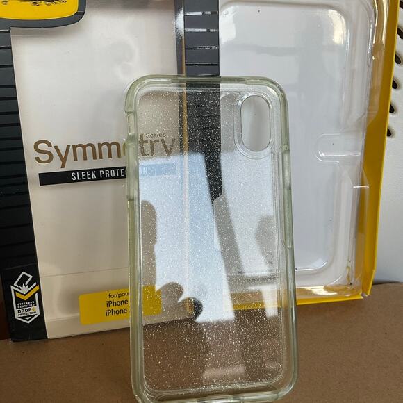 Otterbox Symmetry Clear Series Case for iPhone Xs, Stardust - Picture 2 of 7
